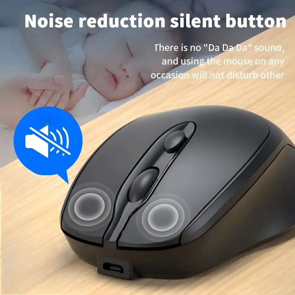 Beechip Rechargeable Silent Bluetooth Ergonomic Mouse