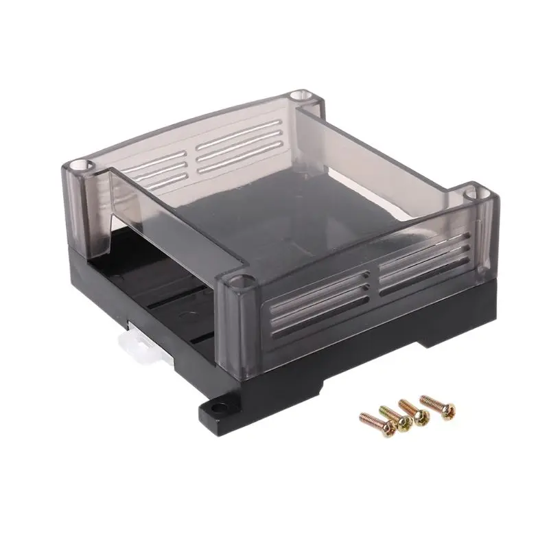 Electronic Enclosure Case Electrical Box Transparent Cover Mount PLC Din Rail Enclosure Plastic Industrial Electrical 95x90x40mm 125x90x40mm