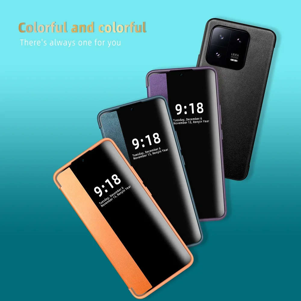 Window View Flip Leather Case PU Luxury Full Cover For iPhone 13 Pro Max 14 15 16 PLUS iPhone 16 15 14 13 Mini Book Bags