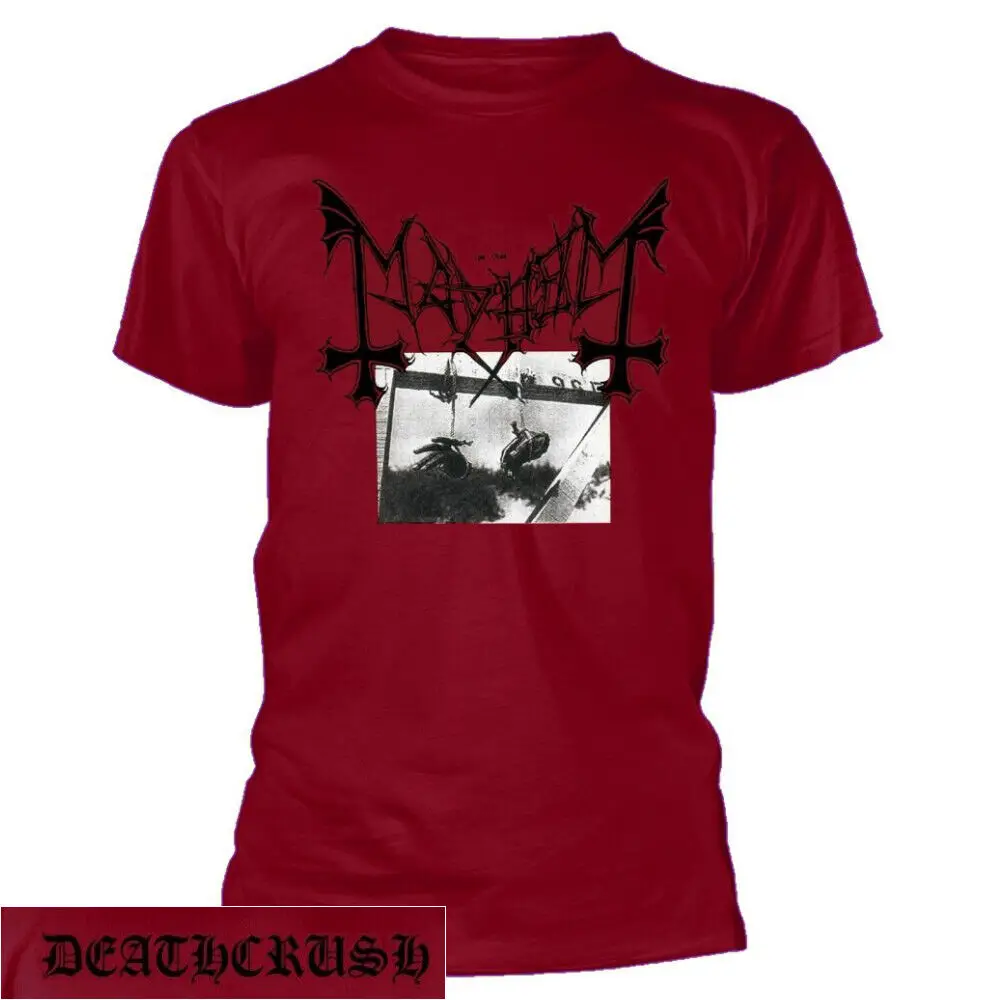 Mayhem deathred давит футболка S M L XL XXL Официальный черный металлический длинный или короткий рукав