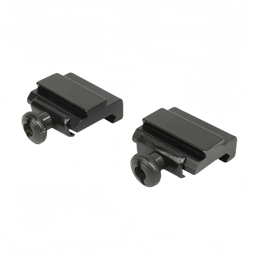 2 Stück Schienenadapter 20 mm, umwandelbar in 11 mm Riser, Schwalbenschwanzschiene, Zielfernrohrmontage, Low-Profile-Picatinny-Montageschiene, taktische Jagd – Detail 1