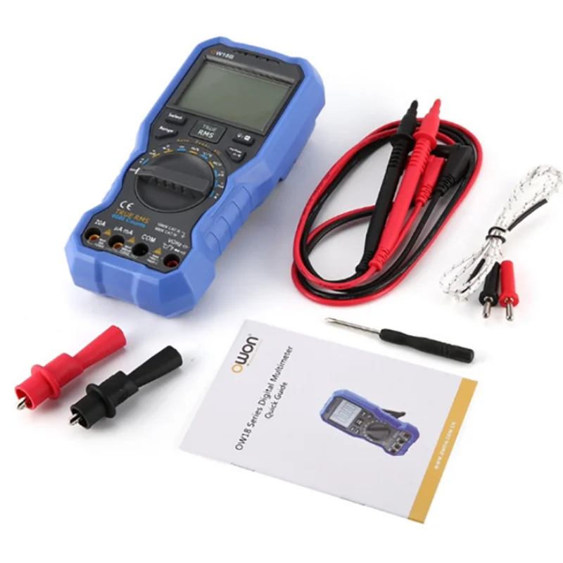 Original OWON OW18B Digital DC/AC NCV Data Multimeter Logger Bluetooth-compatible Ammeter Voltmeter with K-type Thermometer Kit