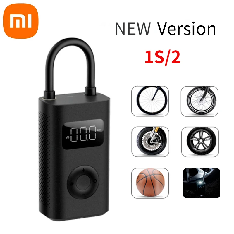 Xiaomi Mijia Portable Electric Aircompressor 1S/2 Airpump Tire Sensor Mi Tesoro Gonfiabile Per Moto Car Soccer
