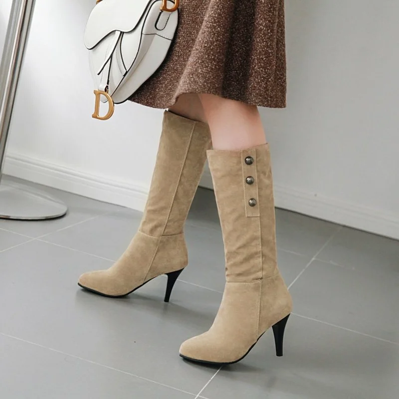 Women Boots Tassel Platform Boots Gothic Knee High Boots Woman Shoes High Heels Sexy Plus Size 33-43 Shoes for Women Heels Women