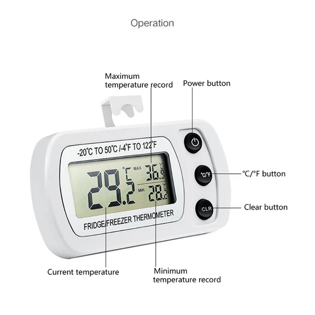 Thermomètre interieur en bois grand modèle- temp. de -30° à +50° C