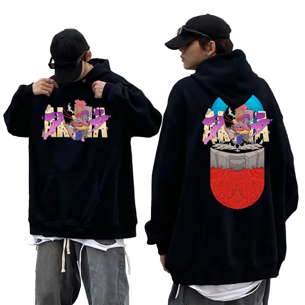 

Anime Akira Science Fiction Movie Cartoon Shotaro Kaneda Hoodie Male Casual Streetwear Men Japanese Manga Oversized Sweatshirt