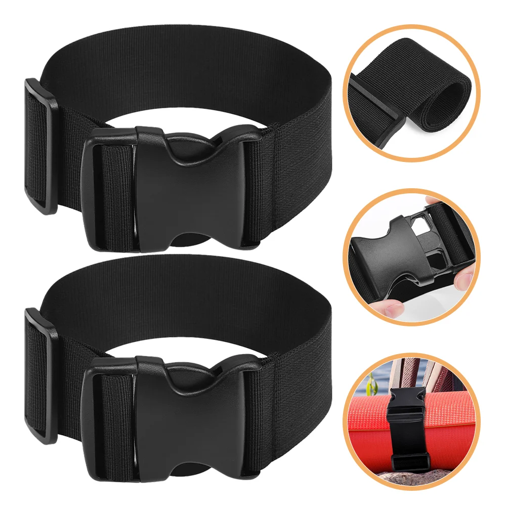 

2 Pcs Adjustable Straps Outdoor Suitcase Belts Travel Supplies Buckle Backpack Luggage