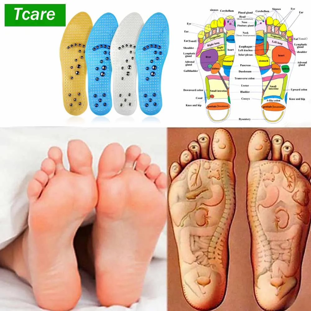 Men Women Self-Heating Foot Care Insole Magnetic Medical Massage Insert Shoe Pad 