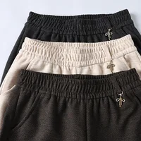 Casual Autumn Pants Daily Fashion Office Fashion Brand Elastic Waist Pants Plus Size Women's Plus Size Spring Pants - Image 5