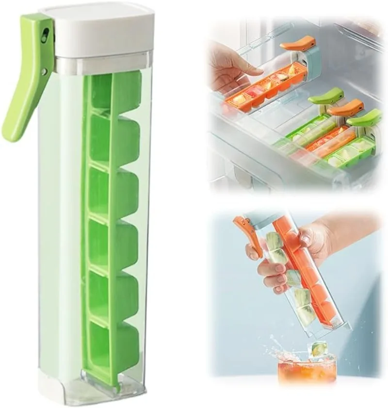 Ice Cube Mold One Hand Homemade Trays Freezer Hull Mini Ice Cube Trays Portable Food Grade Press ice mold