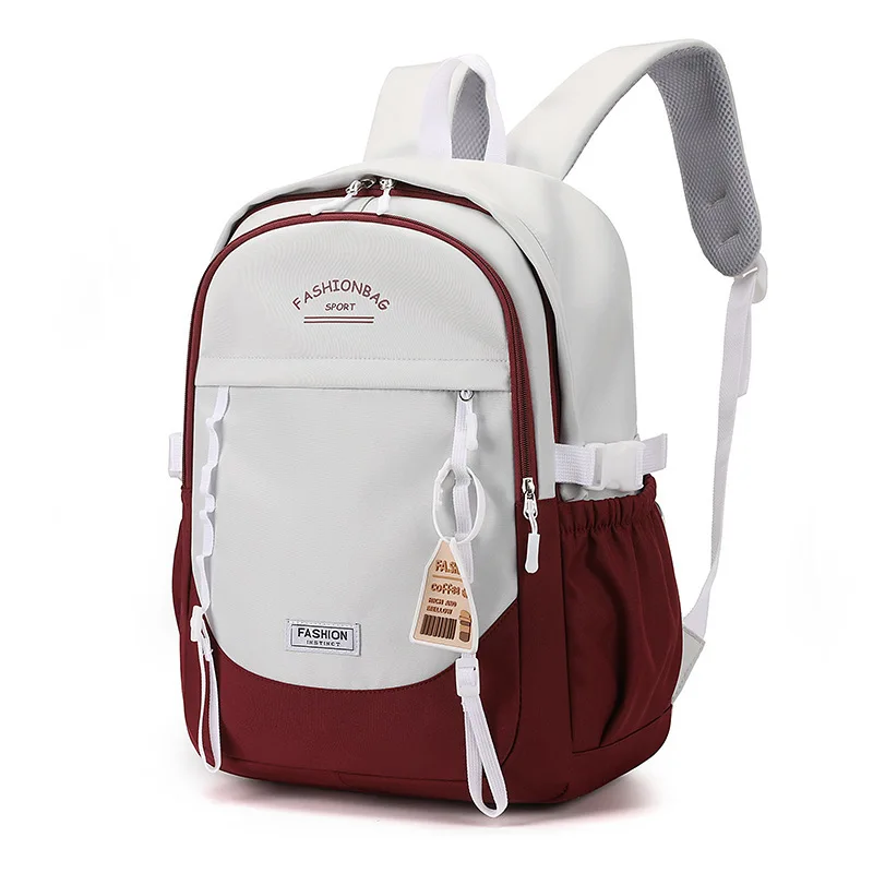 Backpack for Middle School Girls, Ins Style, College, High School, Versatile Color-Block Double - 3
