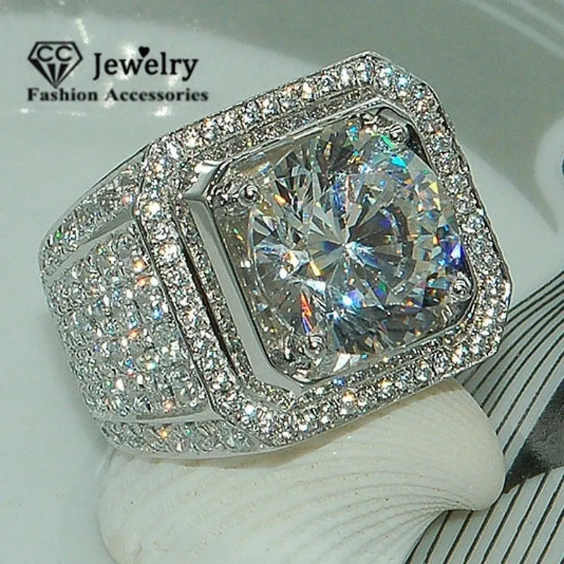 CC Men Ring Cubic Zirconia Luxury Jewelry Bridegroom Wedding Trendy Jewelry Engagement Party Gift Domineering Ringen CC804 wedding rings,cubic zircon ring,finger rings,jewelry rings,ring jewelry