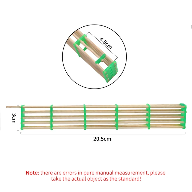 5Db Queen Méh Bambusz Ketrecek Izolációs Ketrec Hosszabb Típusú Ketrec, Amely A Győztes Méhkirálynő Számára Alkalmas