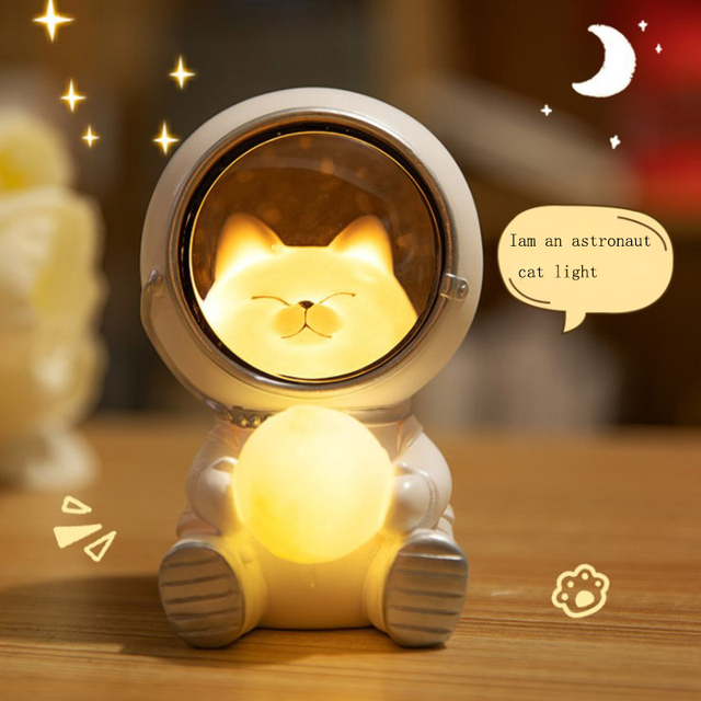 Creative Galaxy Guardian Pet Astronaut Night Light Personality Bedroom Decoration Lights Star Light Kids Toys New Year Gift