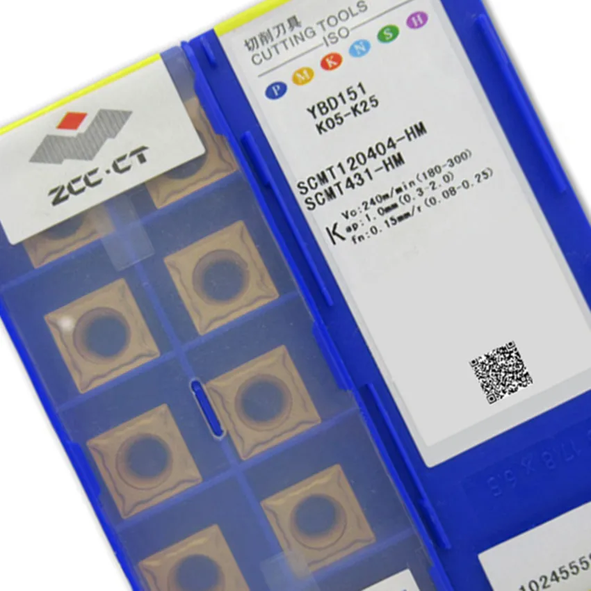 

ZCC.CT SCMT120404-HM YBD151/SCMT120408-HM YBD102/SCMT120408-HM YBD152 SCMT431 SCMT432 карбидные вставки CNC 10 шт./коробка