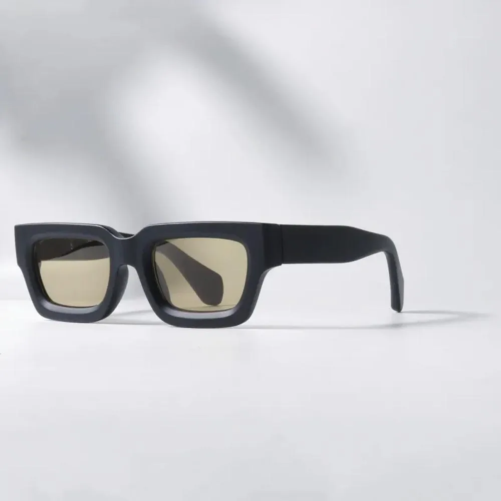 High Quality Sunglasses For Men Women Trendy Fashion Design Retro Frosted Square Thick Frame Outdoor UV400 Protection Sunglasses