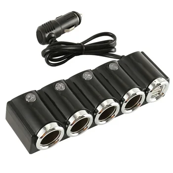 Caricabatteria per auto universale 12V 24V Accendisigari a 4 vie Multi presa Splitter automatico Caricatore per auto Adattatore per auto Caricatore per auto doppio USB