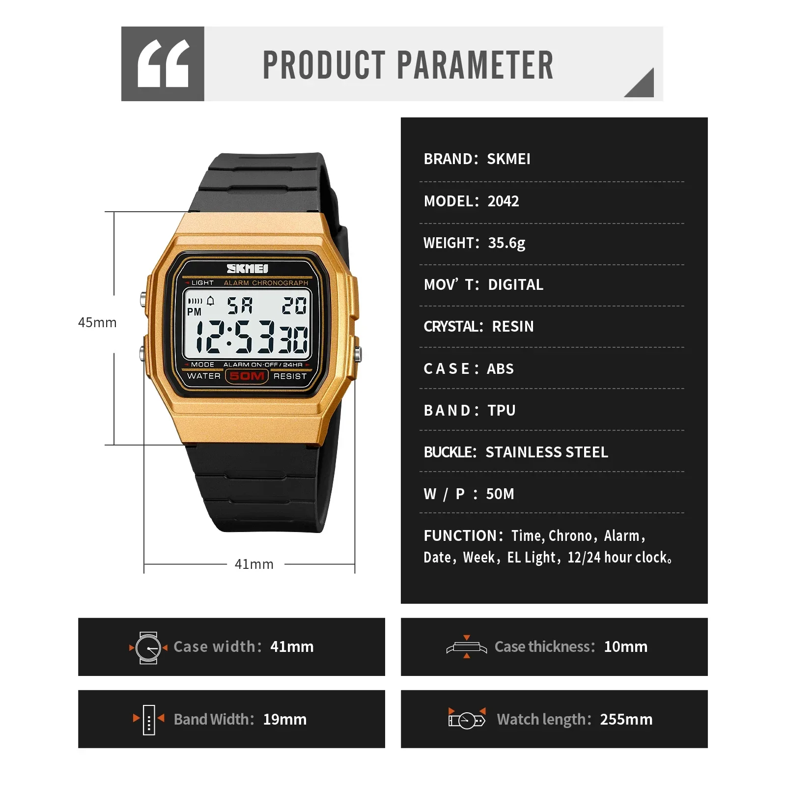 Bamisr Orologio Uomo SKMEI Analogico-Digitale – Doppio Display, Impermeabile 5 ATM, Cronografo, Cinturino In PU, Retroilluminazione LED