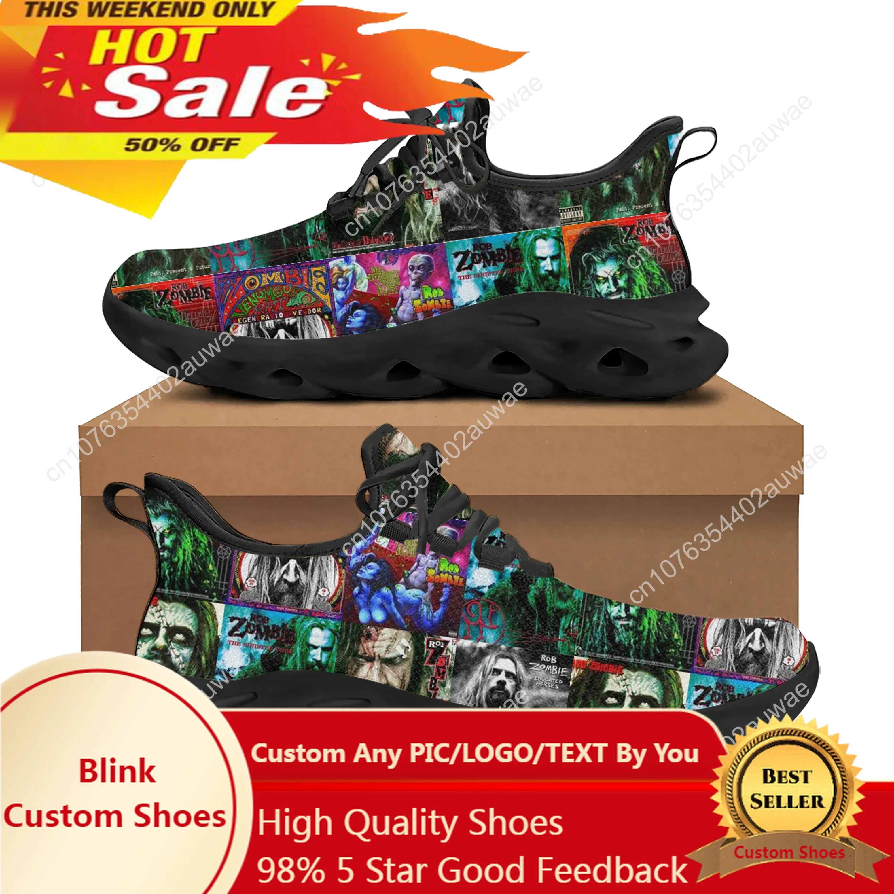

Rob Zombie Rock Singer Sports Shoes Mens Womens Teenager Kids Children Sneakers Casual Custom Shoes High Quality Couple Shoes