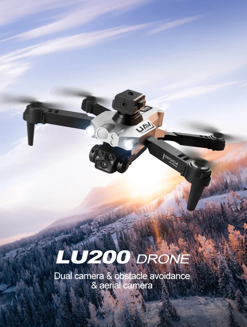 Description Picture 2 of itemIconic Brand LU200 GPS Drone 8K Camera HD WIFI Dual-Camera Aerial Photography Optical Localization Four-way Obstacle Avoidance Drone