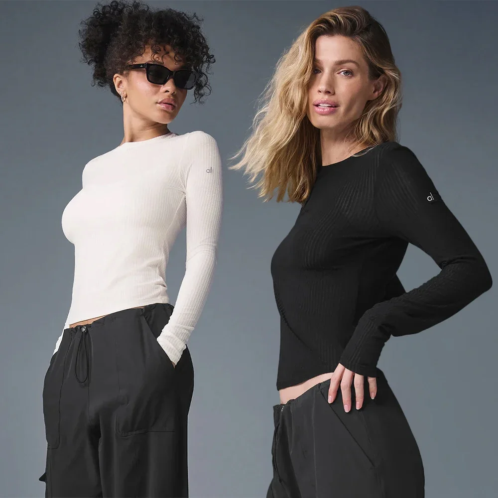 2025 جديد طويل الأكمام موضوع اليوغا ضئيلة طويلة ال...