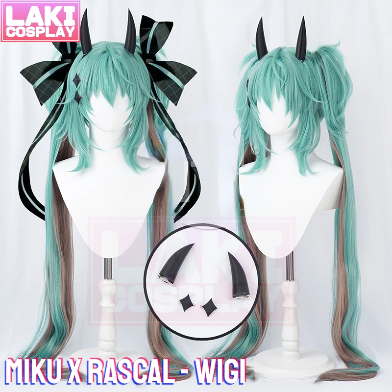 

Miku x Rascal 2023 Cosplay Wig Miku Cosplay Rascal Wig 100cm Long Two Pigtail Cosplay Wig and Headwear