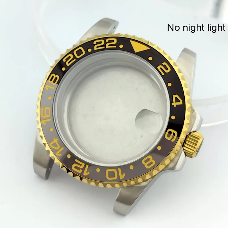 Mechanical Watch Movement Watch Movement GMT case diameter 40mm sapphire lens 50M waterproof suitable for NH34 movement assembly watch accessories parts
