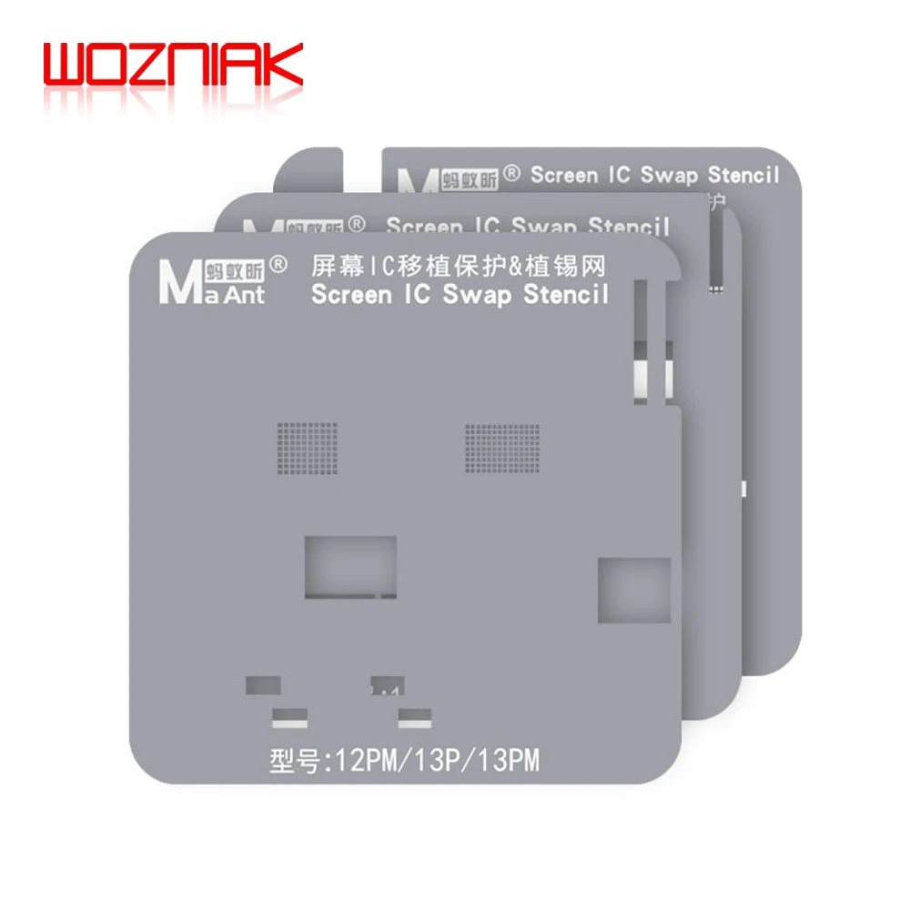 MaAnt LCD Screen Flex Cable Protection Steel Stencil for iPhone 11 12 13 mini Pro Max IC Ploshing Repair Pop-up Screen Stencil