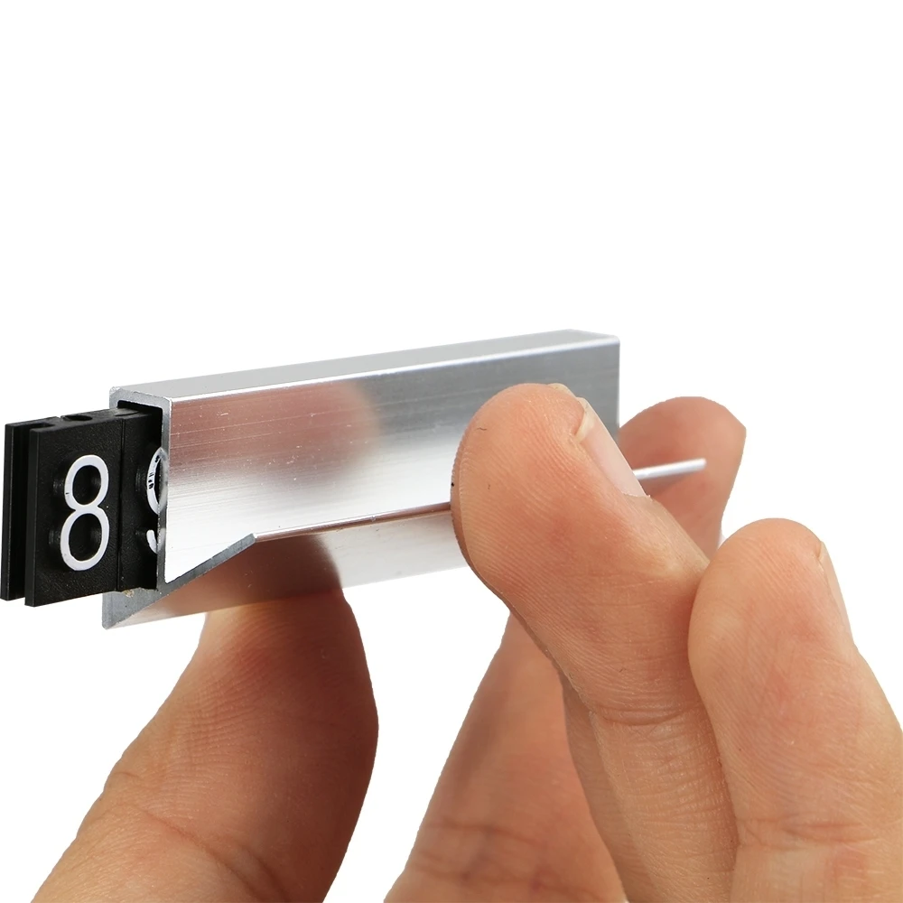 Adjustable Number Letter Metal Base Counter Shelf Top Price Talker Display Ground Arabic Jewelry Number Combined Price Tag Cubes