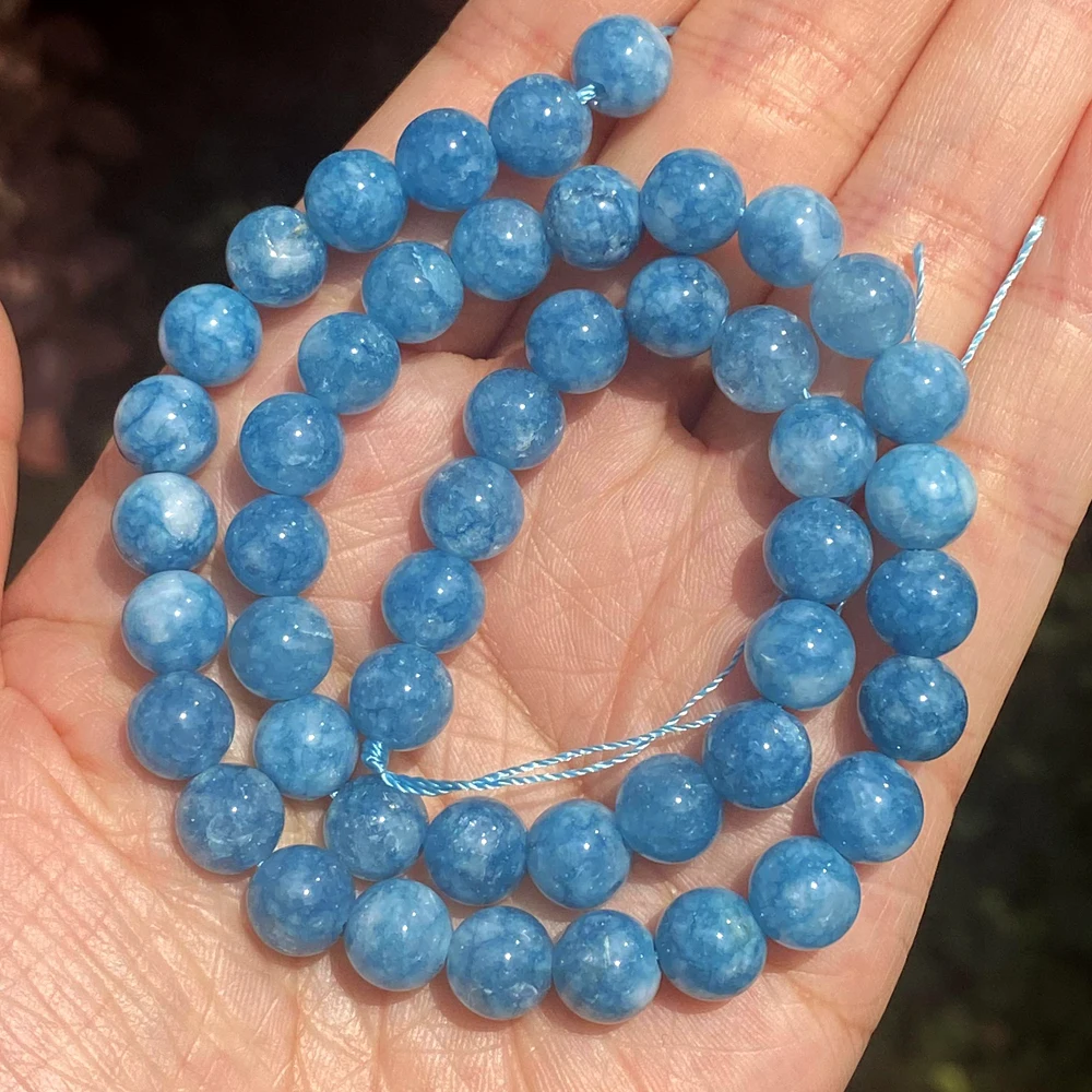 Natural Stone Beads Collection: Blue Chalcedony Crystal & Agate