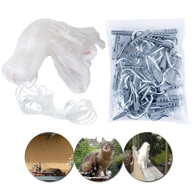 Cat Balcony Net Balcony Rail Net Anti Fall Netting Cat Fence Nets Nylon Pet Mesh Fence Anti Fall Netting for Window Stairs 2