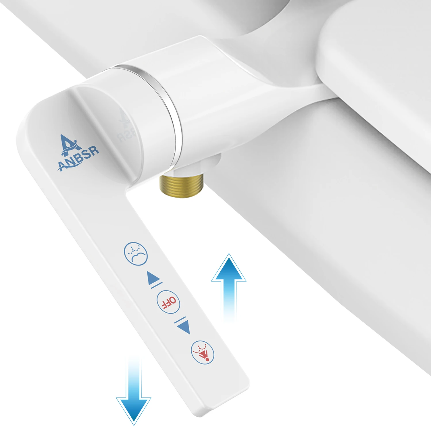 Bidet Attchment ใหม่น้ําหนักเบา Ultra-thin Non-Electric หัวฉีดคู่ปรับแรงดันน้ําได้ 1