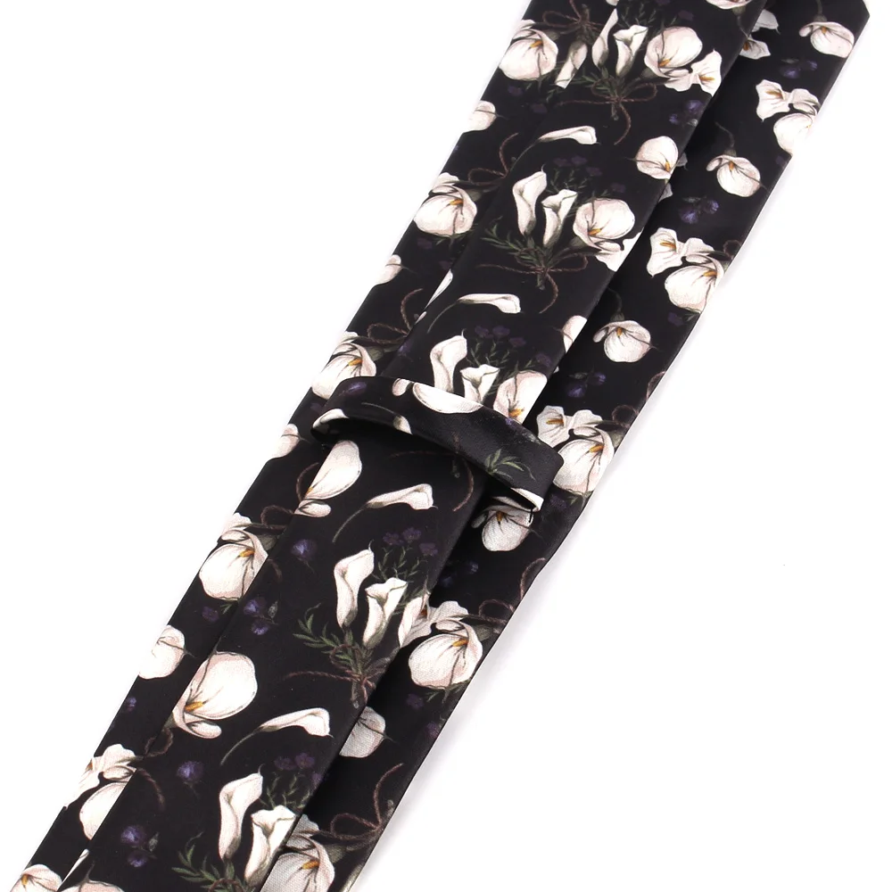 Floral Printed Ties For Men Women Funny Necktie For Groomsmen Suits Men's Tie Wedding Fashion Neckties Gifts Gravatas