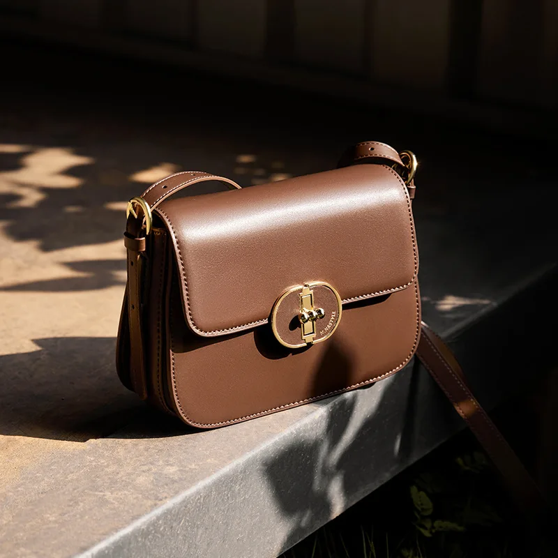 Cross-border Sales of New Autumn and Winter Genuine Leather Underarm Shoulder Bag for Women Simple Fashion Ladies Messenger Bag