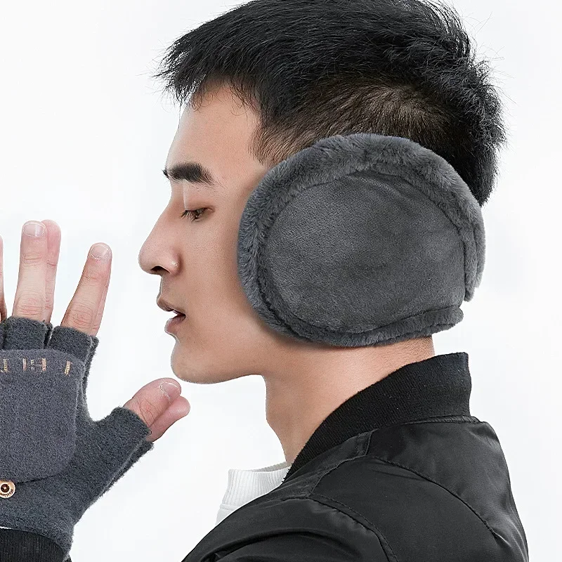 Warm earmuffs Men Women's windproof thicken plush winter fleece outdoor cycling warmer