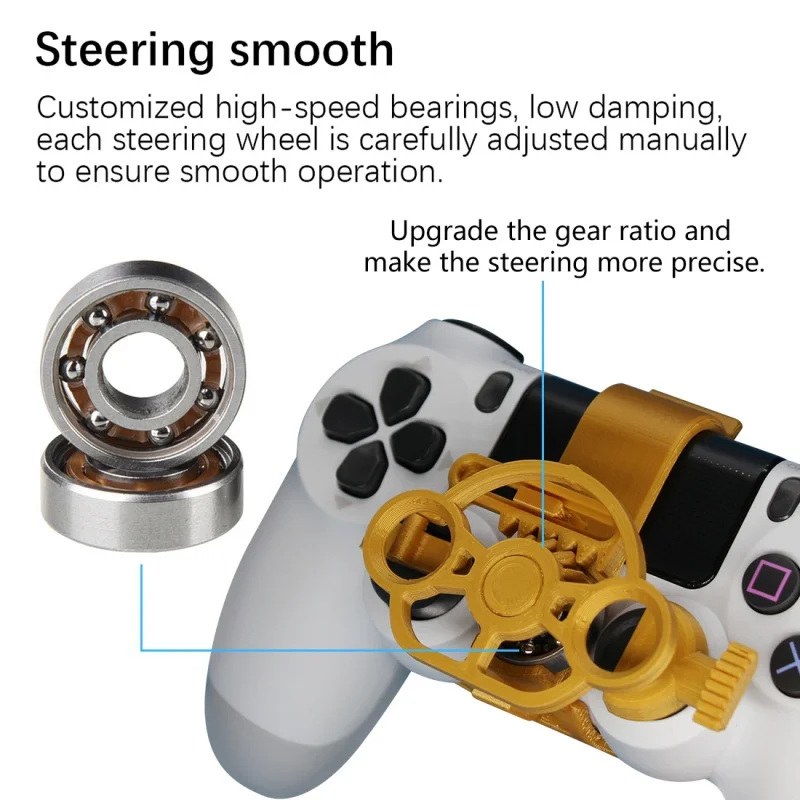 Giochi di corse Mini sterzo 3D printing Wheel Controller ausiliario Game Joystick Simulator Gamepad per Controller Sony PS4