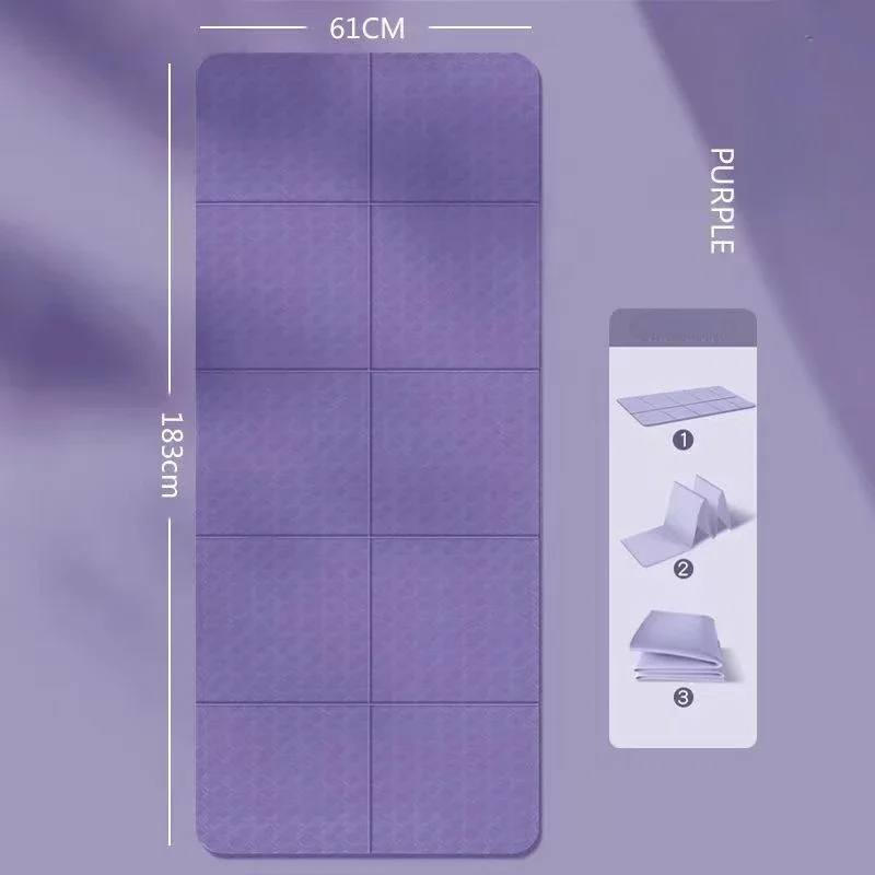 Eco-Friendly Foldable Yoga Mat - Mute, Non-Slip & Double-Sided for Travel Fitness & Floor Workouts