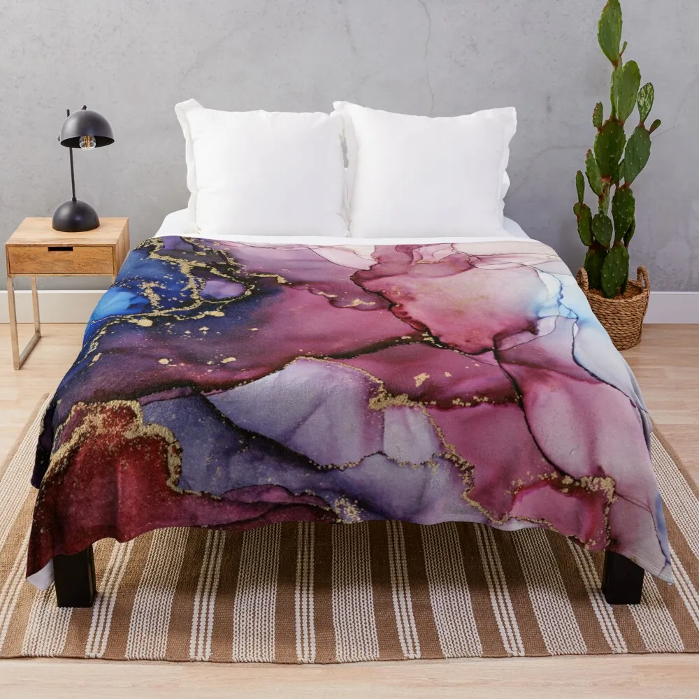 

Blue Raspberry Tide Throw Blanket Sofa Blankets Blanket Sofa
