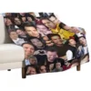 sebastian stan photo collage Throw Blanket Nap Blanket Hairy Blanket Flannels Blanket blankets and throws 1