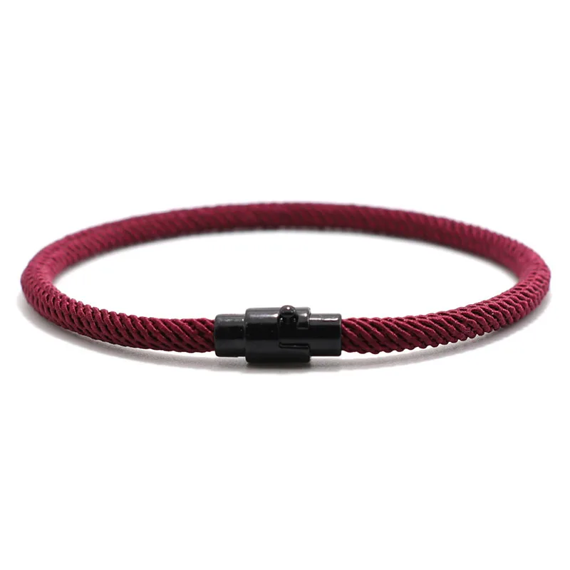 Men Simple Rope Leather Bracelet Outdoor Accessory
