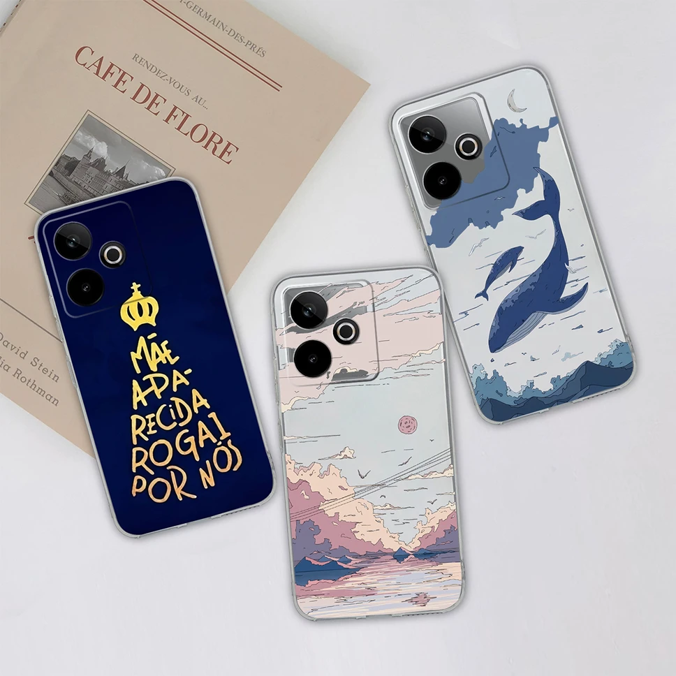 Lovely Cartoon Animals Soft Clear TPU Silicone Protective Phone Case Cover