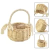 Wicker Storage Basket. Shopping Basket Storage Flower Flower Pot Food Fresh Rattan Gifts Girl Picnic High Quality 4