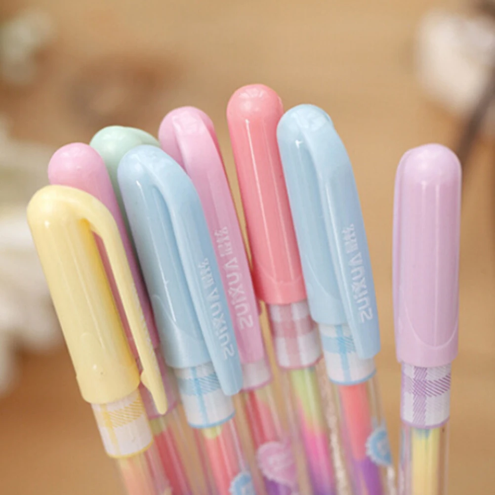 1pcs 6 Colors Pen Fluorescent Paint Pens Pencils Writing Markers Highlighters Highlighter Pens Kids Painting Gift 0.8mm