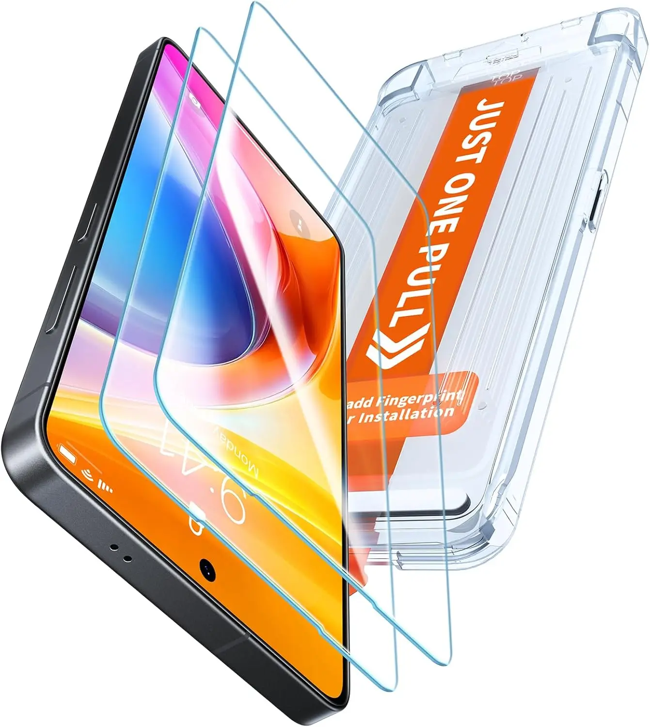 Premium Tempered Glass Screen Protector [No.1 Military-Grade] [12 FT Shatterproof] 9H+Touch - 2-Pack