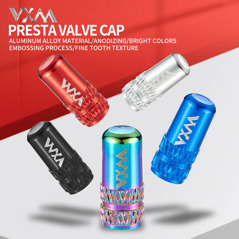 VXM Bicycle Aluminum Alloy Road MTB Bike Track Racing Bike Tube Tyre Cycling Tire Wheel FV French Valve Cap Presta AIR Valve Cap bicycle valve cap bicycle tire valve cap valve cap valve caps