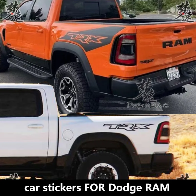 

Pickup truck car stickers FOR Dodge RAM TRX trunk decoration Fashion sports modified car decal film accessories