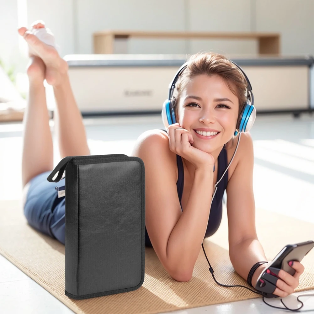 CD/DVD Disc Carry Case Handbag 80pcs Capacity Portable Zipper DVD CD Holder Storage Pouch Bag Portable Disc CD VCD DVD Carry Bag