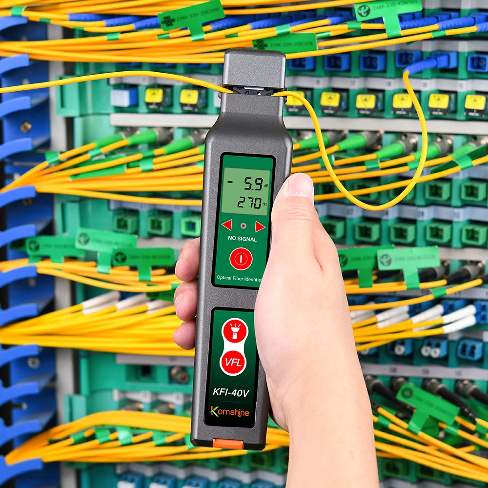 Fockety Identificatore Di Fibra Ottica Con VFL E Misuratore Di Potenza - 800-1700nm - Rilevamento Segnale 270Hz/1kHz/2kHz - Portata 10km - 2