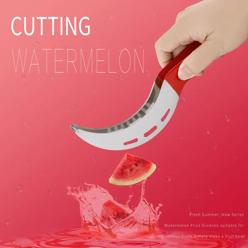 1pc Stainless Steel Watermelon Artifact Slicing Knife Kitchen Accessories Gadgets Knife Corer Fruit And Vegetable Tools