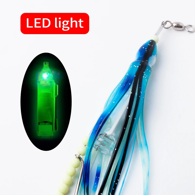 Ruke Fishing Tianya Hook Luminous 150/180/250/300g Jigs Luminous With LED Lights High Carbon Steel For Sea Saltwater Freshwater